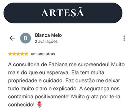 Avaliação no Google — Artesã